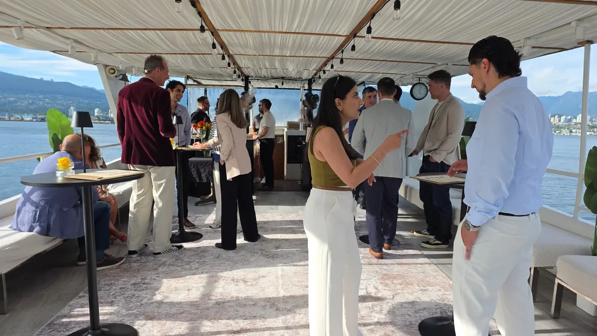 Corporate event on Cheer's covered upper deck